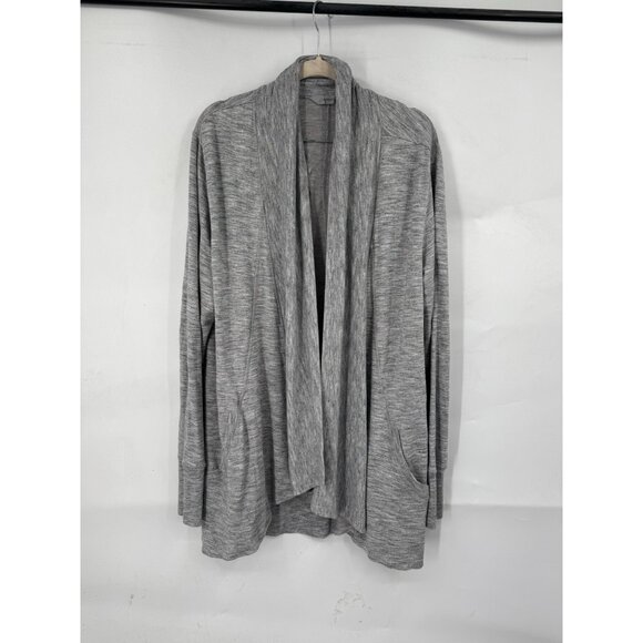 Athleta Pranayama Wrap Cardigan Women XL Grey Heather Athleisure Loungewear - Picture 1 of 10